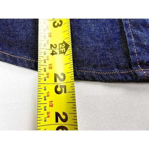 Levi's Classic Size Small Women Blue Pearl Snap Logo Tag Long Sleeve Denim Shirt - Picture 9 of 13